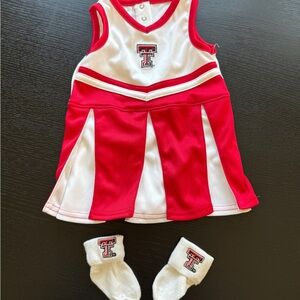 Baby Texas Tech Cheerleader Dress with Socks